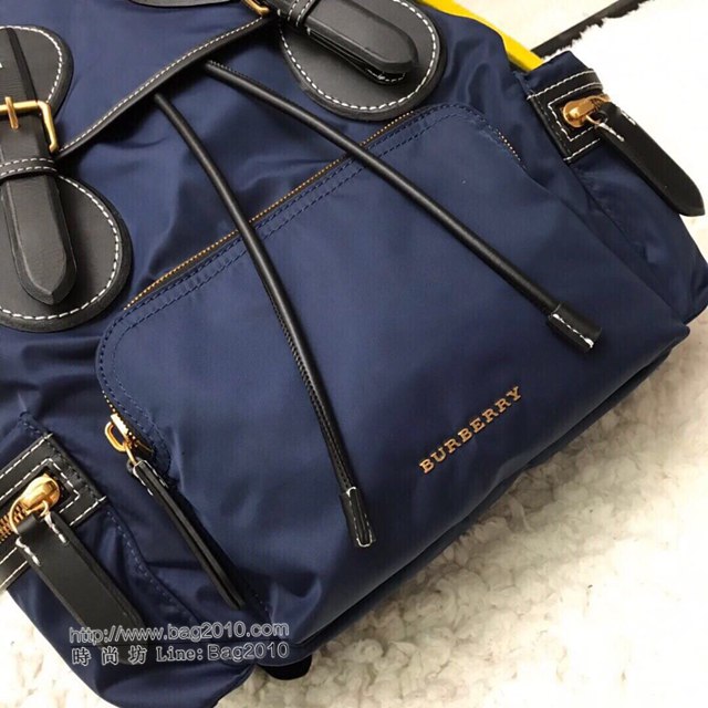 Burberry專櫃新款雙肩包 巴寶莉大號緝明線軍旅背包  db1142